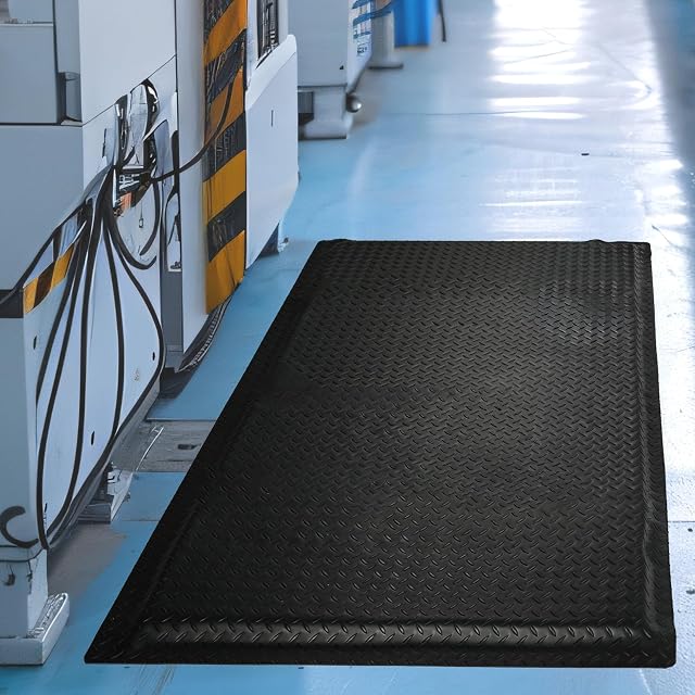 Tapis anti-fatigue de qualité commerciale ybaymy avec texture en losanges