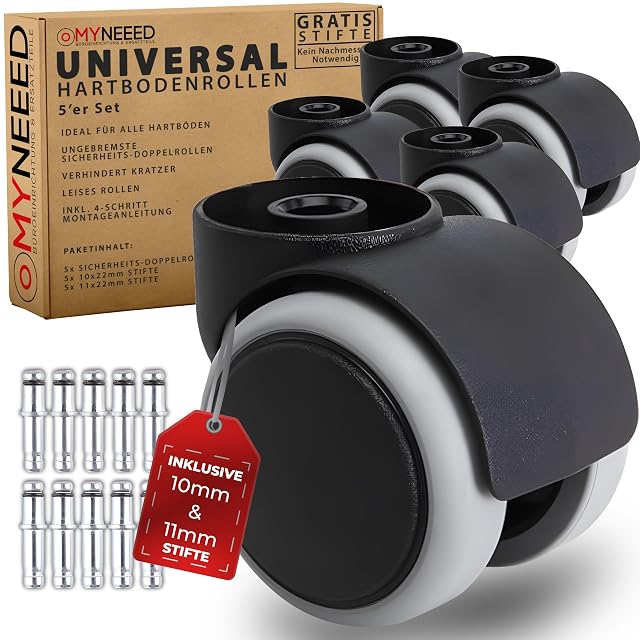 Roulettes de rechange universelles pour chaise de bureau MYNEEED