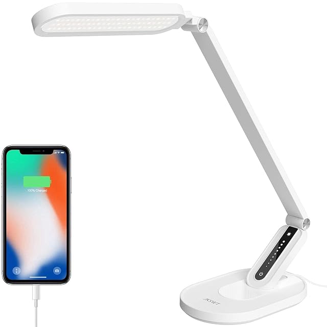 Lampe de bureau LED tout métal JKSWT avec bras réglable