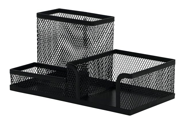 Organiseur de bureau en filet métallique Q-Connect à 3 compartiments
