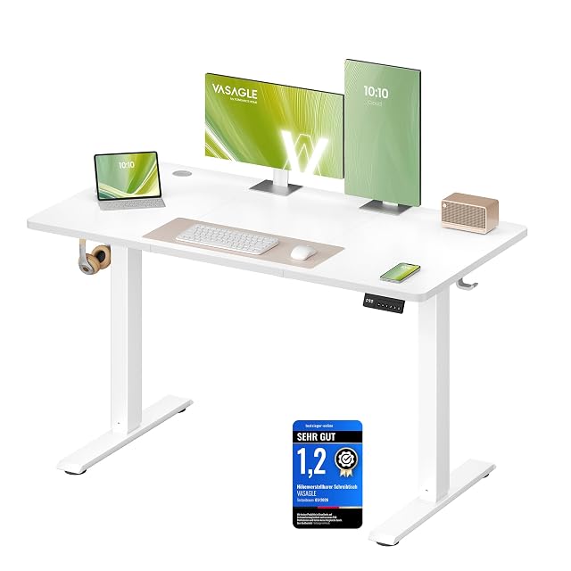 Bureau assis-debout électrique à hauteur réglable VASAGLE