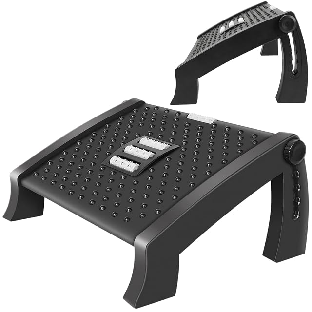 Repose-pieds réglable en hauteur QUXV avec surface texturée