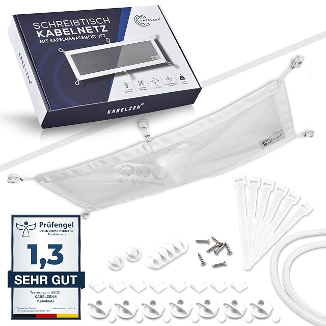 Kit de gestion des câbles sous bureau KabelZen installé