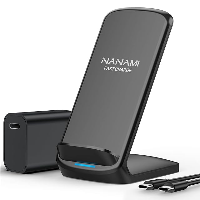 Support de charge sans fil NANAMI tenant un téléphone debout